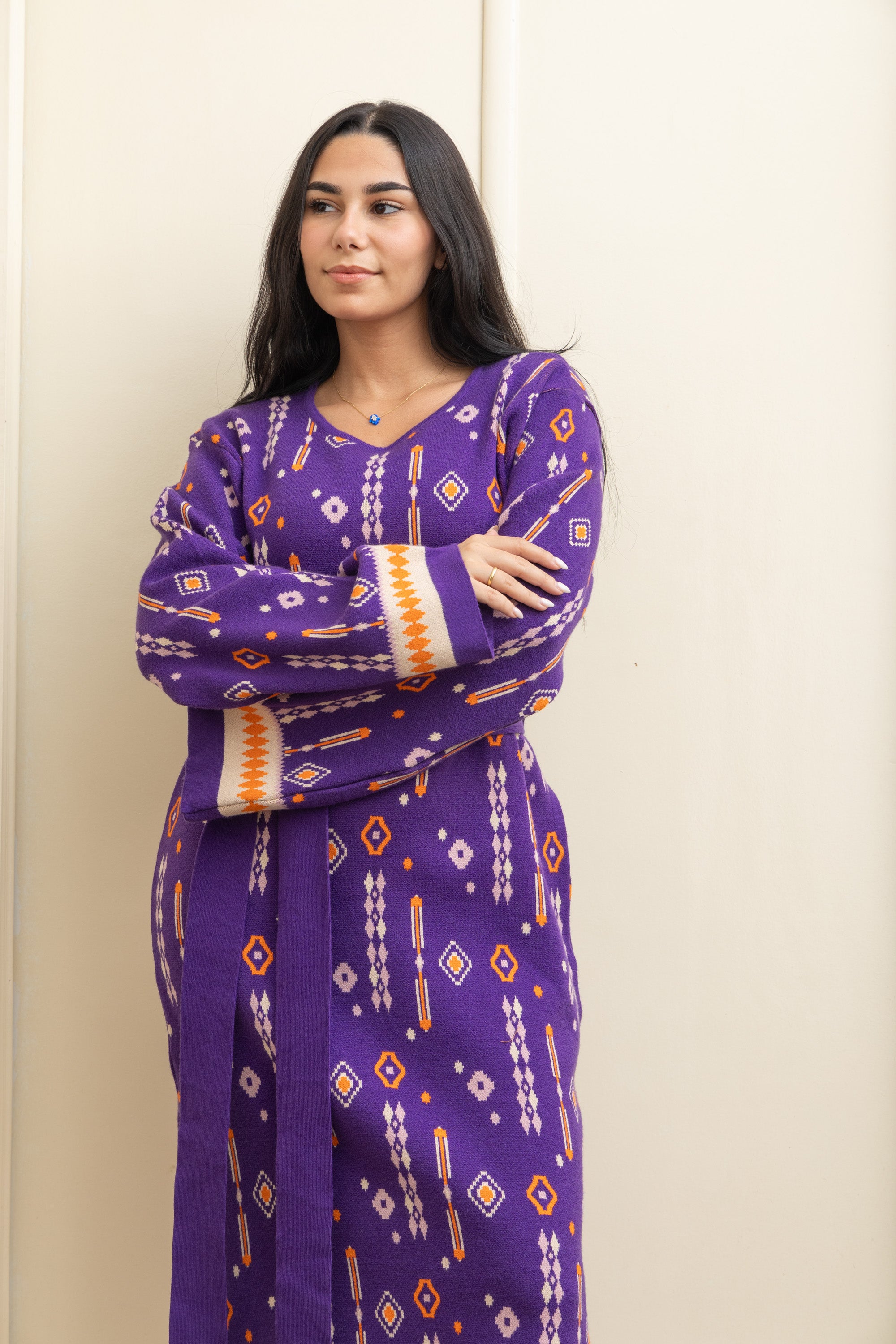 Image of Purple Effortless Knit Maxi Dress – Style with Every Step